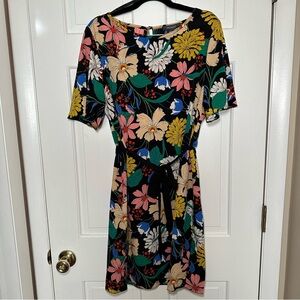 Primark Colorful Floral Knee Length Dress Size 12